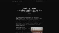 Poliitikkojen selkärangattomuus on raivostuttavaa